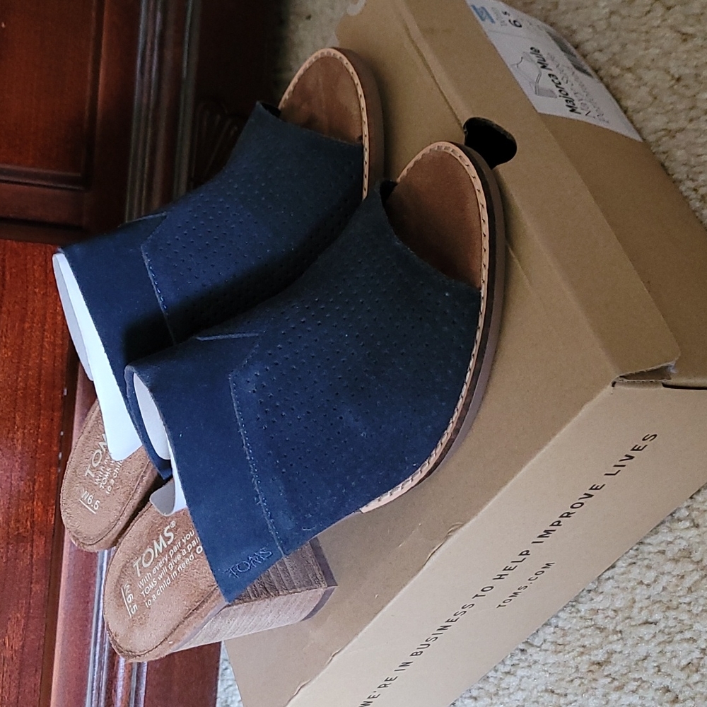 Navy Blue Mules